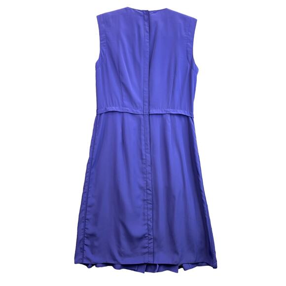 Marc Jacobs Women's Dress Purple Size 8 Sleeveless V-neck, Pleated - Picture 2 of 9